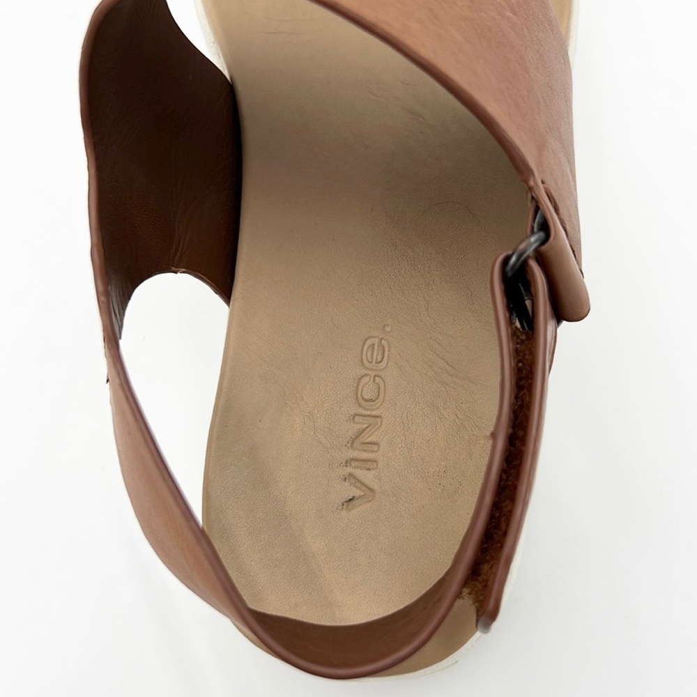 VINCE WOMEN’S WESTPORT PLATFORM COLOR BLOCK LEATHER  SANDAL SZ 6 - Picture 8 of 12